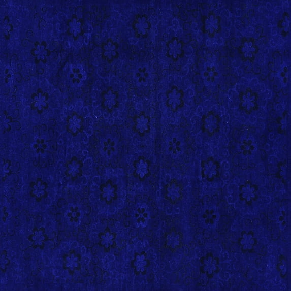 Ahgly Company Indoor Square Abstract Purple Modern Area Rugs, 5' Square