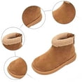thumbnail image 6 of CAICJ98 Boys Girls Winter Boots Leather Water Resistant & Lightweight Ankle Boots with Memory Foam Cozy Non Slip Snow Boots for Boys Girls (Toddler/Little Kid/Big Kid),9, 6 of 8