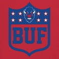 thumbnail image 3 of Buffalo Shield Women's V-Neck T-shirt Game Night Fantasy Football Fan Tailgate NY, 3 of 7