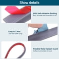 thumbnail image 4 of REGALWOVEN Collapsible Shower Barrier Stopper Water Splash Guard Blocker for Bathroom Gray 118"Lx0.8"Wx0.5"H, 4 of 6