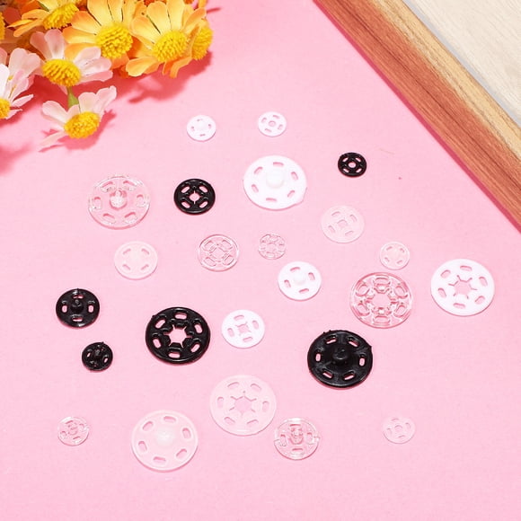 BESTYASH 120 Sets Snap Button Kit Sew on Snap Button Transparent for Shoes