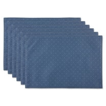 DII French Blue Tonal Lattice Print Outdoor Placemat (Set of 6) 13x19
