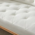 thumbnail image 5 of Convertible Velvet Futon Sofa Bed, Modern Loveseat Sleeper Sofa Couch with 3 Adjustable Positions and Two Pillows, Suitable for Living Room, Bedroom, Small Space ,White, 5 of 7