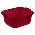 thumbnail image 2 of Sterilite Large Multi-Function Home 12-Qt Sink Dish Washing Pan, Red (8 Pack), 2 of 7
