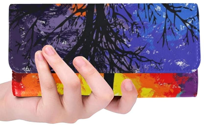 Abstract Art Painting Colors Custom Womens Wallet Womens Trifold Wallet Long Purse Card Cases