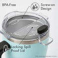 thumbnail image 6 of OUTSIDER The AM 17 oz Stainless Steel Vacuum Insulated Coffee Mug with 180° Rotating Swivel Handle and Lockable Spill Proof Lid – Travel Tumbler for Outdoor, Home & Office - Teal, 6 of 10
