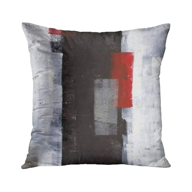 relayinert Housses de Coussin Décoratives en Polyester Rouge et Noir Élégantes et Douces Durables W0081-20