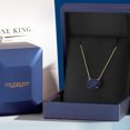 thumbnail image 5 of Gem Stone King 14K Yellow Gold Blue Sapphire Pendant Necklace | 4.50 Cttw | Gemstone September Birthstone | Oval 11X9MM | Gold Necklace for Women | With 18 inch Gold Chain, 5 of 6