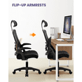 thumbnail image 3 of NEO Chair Ergonomic Adjustable Home Office Desk Chair High Back Computer Gaming Mesh Chair with Comfy Task Adjustable Arms Lumbar Neck Support Swivel for Home Office (Dark Black), 3 of 6
