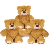 LotFancy Teddy Bear Stuffed Animal, 3 Pack 10 in Bulk Plush Bear Toy Gifts for Kids, Boys, Girls