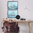 thumbnail image 4 of Stupell Industries Brushed Maritime Sailboats Transportation Painting Black Framed Art Print Wall Art, 20 x 16, Set of 2, 4 of 10