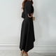 thumbnail image 4 of Vestidos para mujer Vestidos de otoño Moda Erógenos Casual Nalgas Cuello en V Sólido Adelgazante Vestido largo de manga larga Odeerbi  ODB-5, 4 of 9