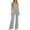 Gray, variant on Wensltd Women Round Neck Sleeveless Pajama Set Elastic Waist Shorts Soft Lightweight Breathable 2 Piece Home Wear
