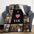 thumbnail image 4 of AISENIN Personalized Picture Blankets for Christmas Couples Gifts, Custom Photo Blanket for Mom Dad Daughter Son Kids Gifts Customized Throw Blanket with Photos Collage, 4 of 5