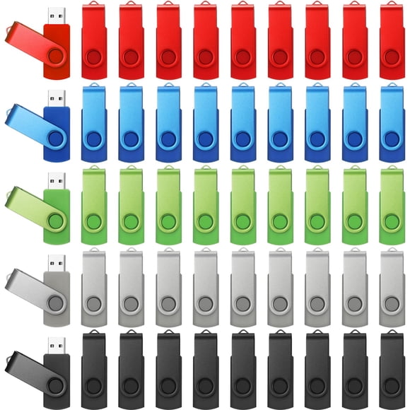 Copkim Paquete de 50 memorias USB 2.0 giratorias de 32 GB