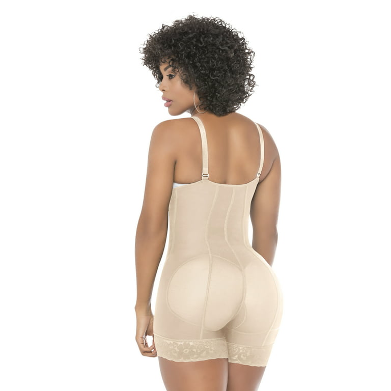 Fajas Salome 0418, Strapless Butt Lifter Panty Bodysuit, Open-Bust Tummy  Control Shapewear for Women