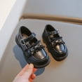thumbnail image 2 of Xfvqtps Girls Loafer School Uniform Shoes Flats Lace Bow Hook and Loop Strap Comfort Soft Soled Dress Shoes, 2 of 9