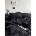thumbnail image 2 of Goth Gris Oscuro Algodón 4 Piezas Ropa de Cama Funda Nórdica Set En Single Twin Queen King, 2 of 7