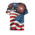 thumbnail image 5 of Uaswgudfs Women's Independence Day US Flag Stars & Fireworks V-Neck Tee - Patriotic Celebration Graphic Tops Wine L, 5 of 5