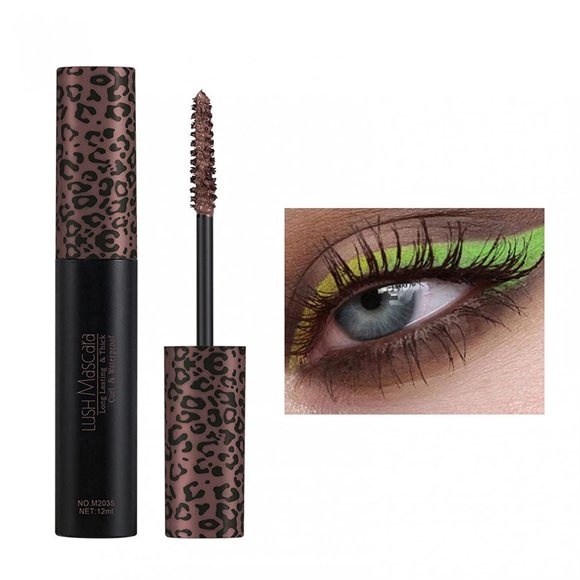 Blue Purple Female Long-lasting Curling Mascara , Fiber Charming No Smudging, Longlasting Thick & Long Eyelash Waterproof and Smudge-proof Eyes Makeup Gift for Women and Girls(Coffee)