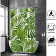 thumbnail image 4 of Coolnut Bath Shower Curtain Liners Summer Exotic Leaves 66x72in Polyester Waterproof with 12 Curtain Hooks, 4 of 6