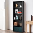 thumbnail image 4 of Librería Costway con 5 Repisas Armario moderno Multiuso Negro 59 x 24 x 170 cm, 4 of 10