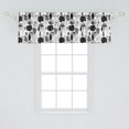 thumbnail image 2 of Ambesonne Jungle Window Valance, Tropic Leaf Foliage, 54" X 18", Black and White, 2 of 3