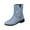 Sky Blue, variant on Wide Calf Boots for Women, Plus Size Ankle Chunky Heel Slip On, Low Heel Round Toe Booties Belt Buckle Casual Khaki Boots