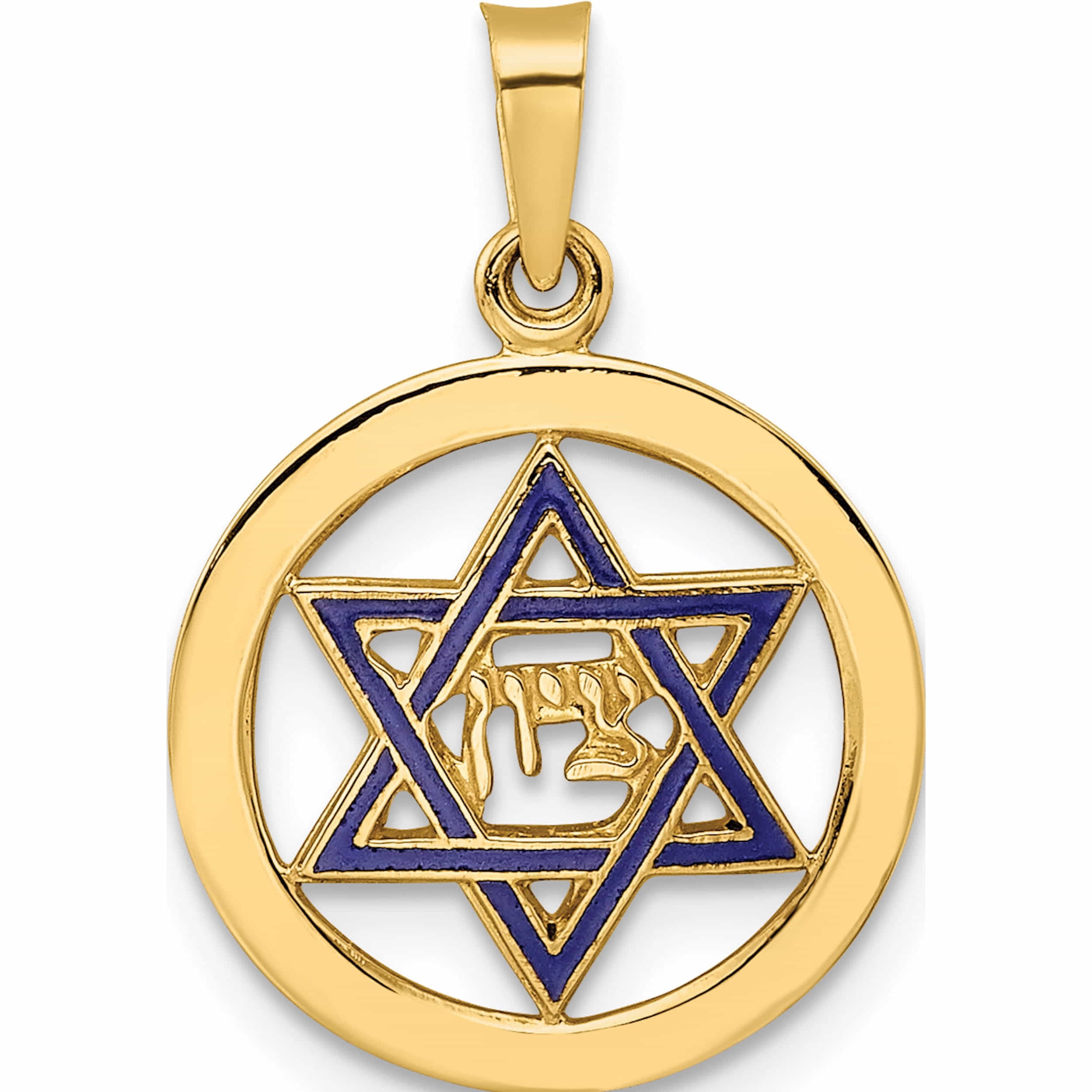Artistic Artisan Design Solid 14K Yellow Gold Star of David Pendant for Necklace 