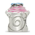 thumbnail image 2 of FB Jewels Sterling Silver Reflections Pink Enameled Cupcake Bead, 2 of 3