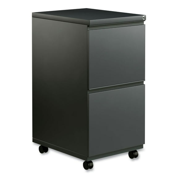 Alera 2 Drawers Vertical Lockable Filing Cabinet, Charcoal