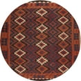 thumbnail image 1 of Ahgly Company Machine Washable Indoor Round Contemporary Chestnut Brown Area Rugs, 3' Round, 1 of 7