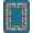 Navy Blue Turquoise, Pattern 1, variant on ODIKA 8'x10' Washable Area Rug Non-Shedding, Easy Care, Reef Starfish Seashell Border Nautical Motifs Marine Striped Coral Playful for King Size Bedroom Under Bed, Master Suite