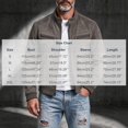 thumbnail image 2 of FchengtaiS Mens Suede Bomber Jacket Stand Collar Zip Up Wind Resistant Jacket Winter Warm Outerwear with Multi Zipper Pockets, 2 of 7