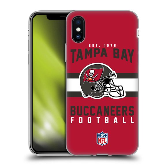 Head Case Designs NFL Tampa Bay Buccaneers Graphics Helmet Typography Soft Gel Case for Apple iPhone X / iPhone XS