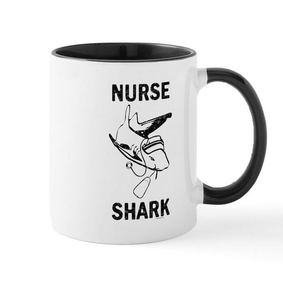 CafePress - Nurse Shark Mugs - 11 oz Ceramic Mug - Novelty Coffee Tea Cup