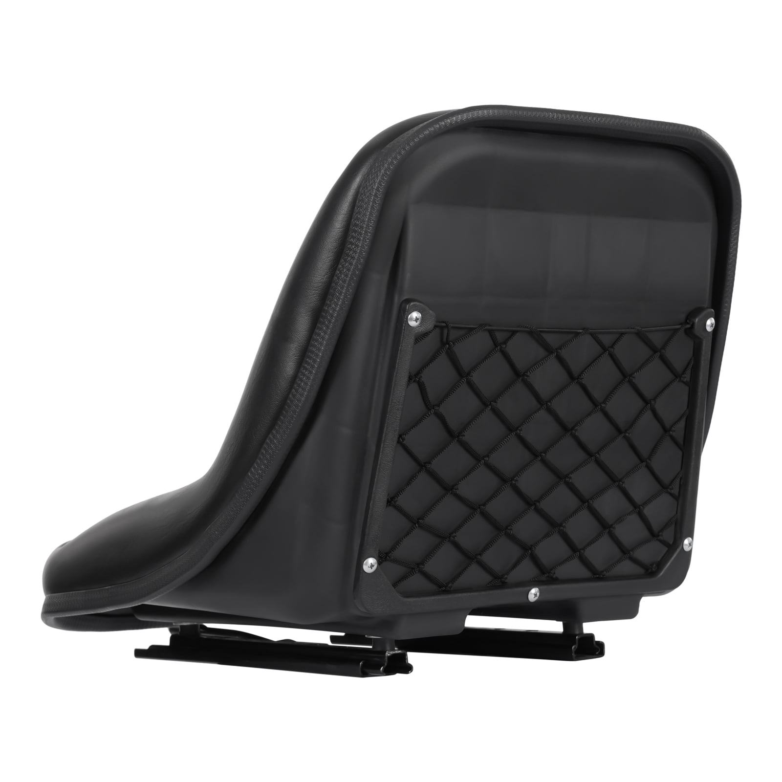 Utility Universal Lawn Mower Seat Black Garden Tractor Seat Cranes Forklifts Tractors Suspension Seat 18.5" L&W,14.88in H