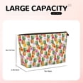 thumbnail image 4 of Picia Hawaiian Pineapples And Hibiscus Flowers Printed Leather Travel Toiletry Bag,Cosmetic Organizer, Makeup Travel Bag, Durable Travel Pouch, Compact Toiletry Bag, Travel Accessories, 4 of 6