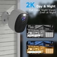 thumbnail image 3 of 4pcs Solar Security Camera Wireless Outdoor, 2K WiFi Outdoor Camera for Home Security with Solar Panel, 24/7 Recording,AI Motion Detection,Color Night Vision, IP65 Waterproof, 2 Way Audio,SD/Cloud, 3 of 9