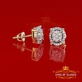 thumbnail image 6 of King of Bling's 10K Real Yellow Gold with 0.33 CT Real Diamond Men's /Womens Stud Round Earrings, 6 of 12