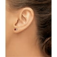 thumbnail image 3 of 14K/Silver Two-Tone Sterling Silver With 14K Accent Created Ruby Square Stud Earrings (6.5 X 6.5) Made In Thailand qtc1730, 3 of 5