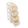 thumbnail image 1 of Armoire de Rangement à Roulettes, Mouvement Facile Bac de Rangement à 4 Niveaux pour Maison Chambre Bureau, 1 of 7