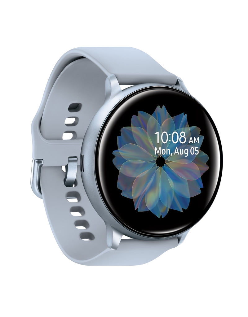 Samsung Galaxy Watch Active 2 Aluminum 44mm Silver Bluetooth Sm R0nzsaxar Walmart Com