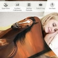 thumbnail image 3 of ARISTURING  Horse Blanket Horse Gift for Horse Lover Horse Print Throw Blanket Horse Blanket for Girls Cozy Warm Comfy Fluffy Blanket for Bed Couch Living Room Decor  Western Horse Blanket, 3 of 6
