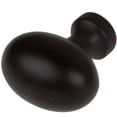thumbnail image 3 of GlideRite 1.125 in. Classic Oval Cabinet Knobs, Matte Black, Pack of 5, 3 of 5