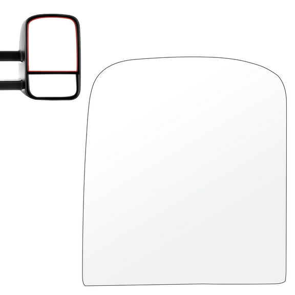 ECCPP Towing Mirror Glass Replacement for 1988-1998 For Chevy/For GMC C1500/K1500 1988-2000 For Chevy/For GMC C2500/K2500/K3500 1988-2001 For Chevy C3500 Left Side Upper Flat Glass Tow Mirror Glass