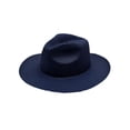 thumbnail image 1 of Top Headwear Floppy Brim Paper Braid Fedora Panama Hat - Navy, 1 of 1