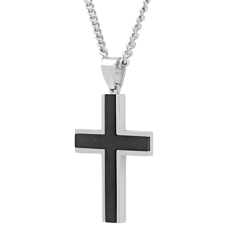 Mens stainless steel necklace best sale walmart