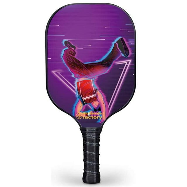 Pickleball Factory PB00025-7-G Rackets Pickleball - Hip-Hop Artists Best Pickleball Racquets, Best Indoor Pickleballs Quiet Pickleball Balls, Glassfiber Graphite