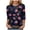 Black, variant on 3/4 Sleeve Plus Size Patriotic Tops for Women USA Flag 4Th July American Red White Blue Star Stripe T-Shirt Plus Size (Dark Gray, S)